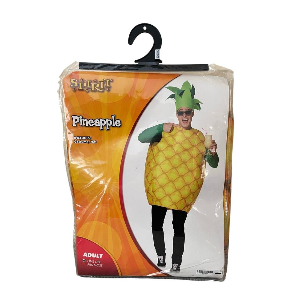 Spirit Halloween Mens OS Yellow Green Pineapple Halloween Costume